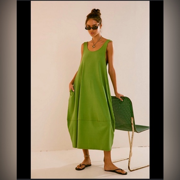Free People Dresses & Skirts - Free People FP Beach Perth Barrel Midi Dress Size S 100% Cotton Casual Comfort